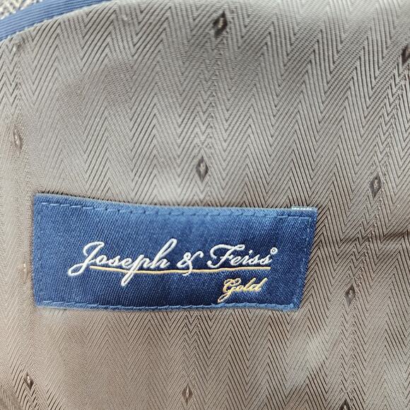 Joseph & Feiss Sport Coat Mens 42R Brown Herringbone Wool 2 Button Blazer Jacket - Picture 9 of 14